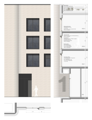Fassadendetail Cosimastraße – Plan: IFUB*/Steidle