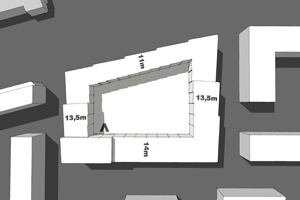 Höhenstaffelung und Gebäudetiefen – Logo: IFUB*/Steidle