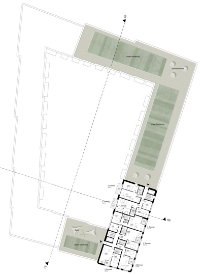 Grundriss OG 5 – Plan: IFUB*/Steidle/Jühling