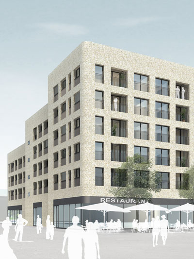 perspektive südostecke – Rendering: IFUB*/Steidle