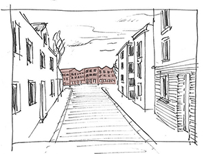 Blick vom Hauptbahnhof – Skizze: WÜRSCHINGER/IFUB*