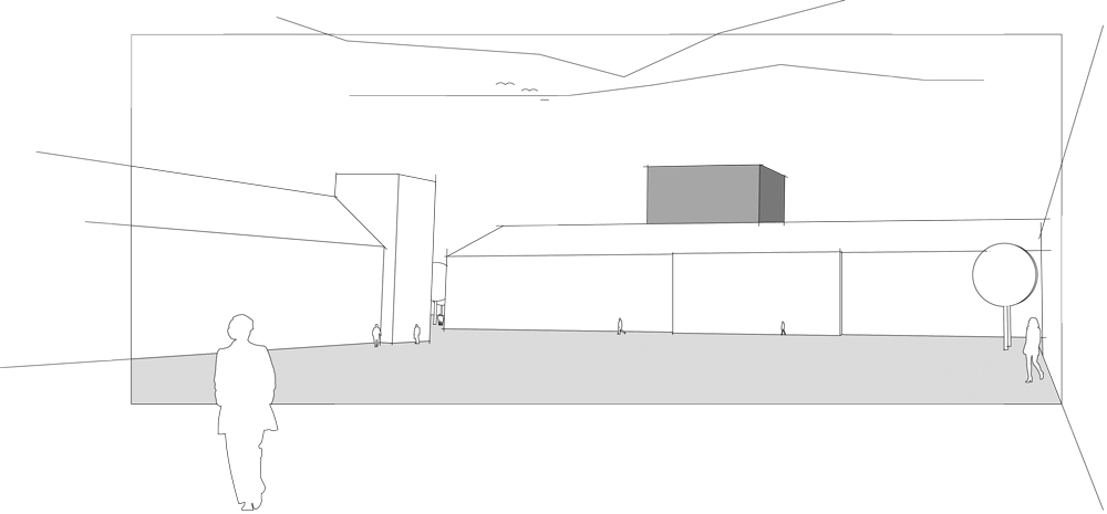 Blick vom Weimarplatz – Skizze: IFUB*