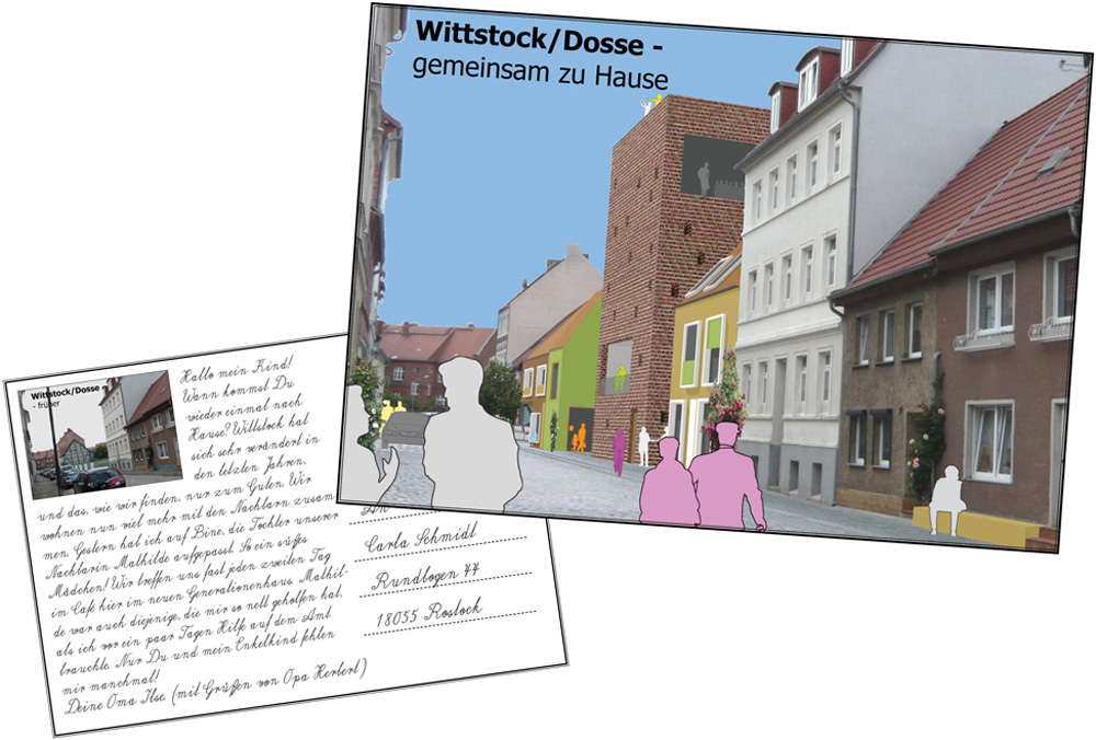 Postcard of Wittstock - Everyone feels at home! – Image: IFUB*